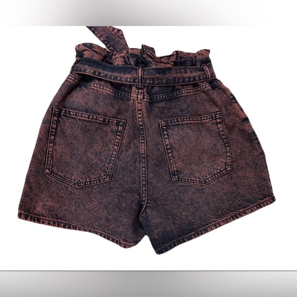 All Saints Palmer Paper Bag Jean Denim Shorts SZ 26 - Picture 2 of 6